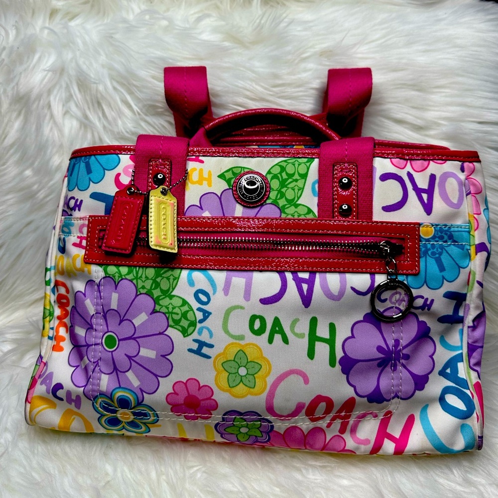 Authentic Coach medium flower tote bag - Picture 2 of 7